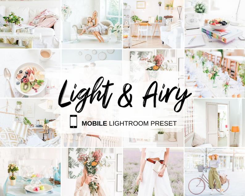 Light & Airy Lightroom Mobile Preset